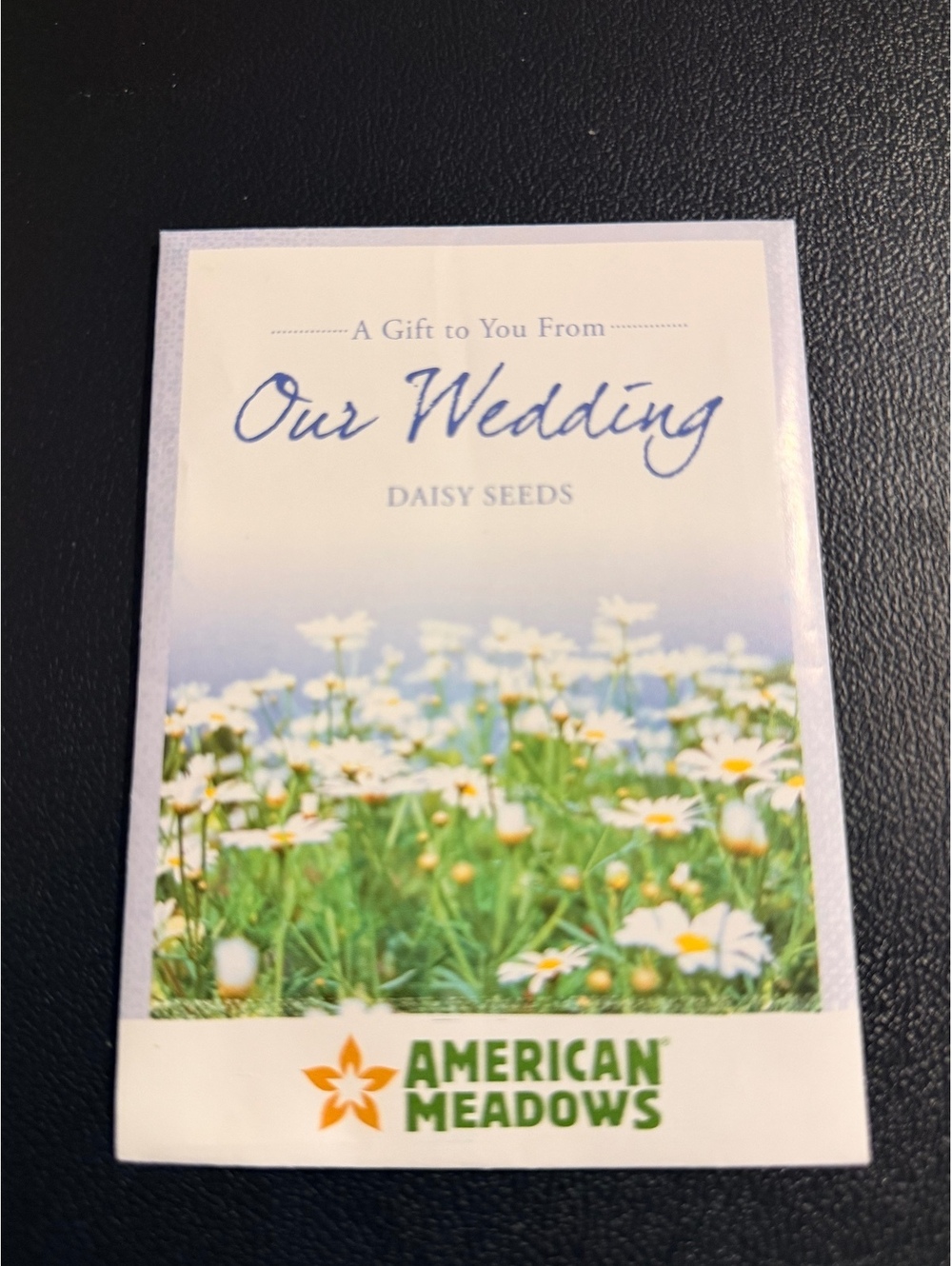 American Meadows Wildflower Daisy Seeds Wedding Favor Packets